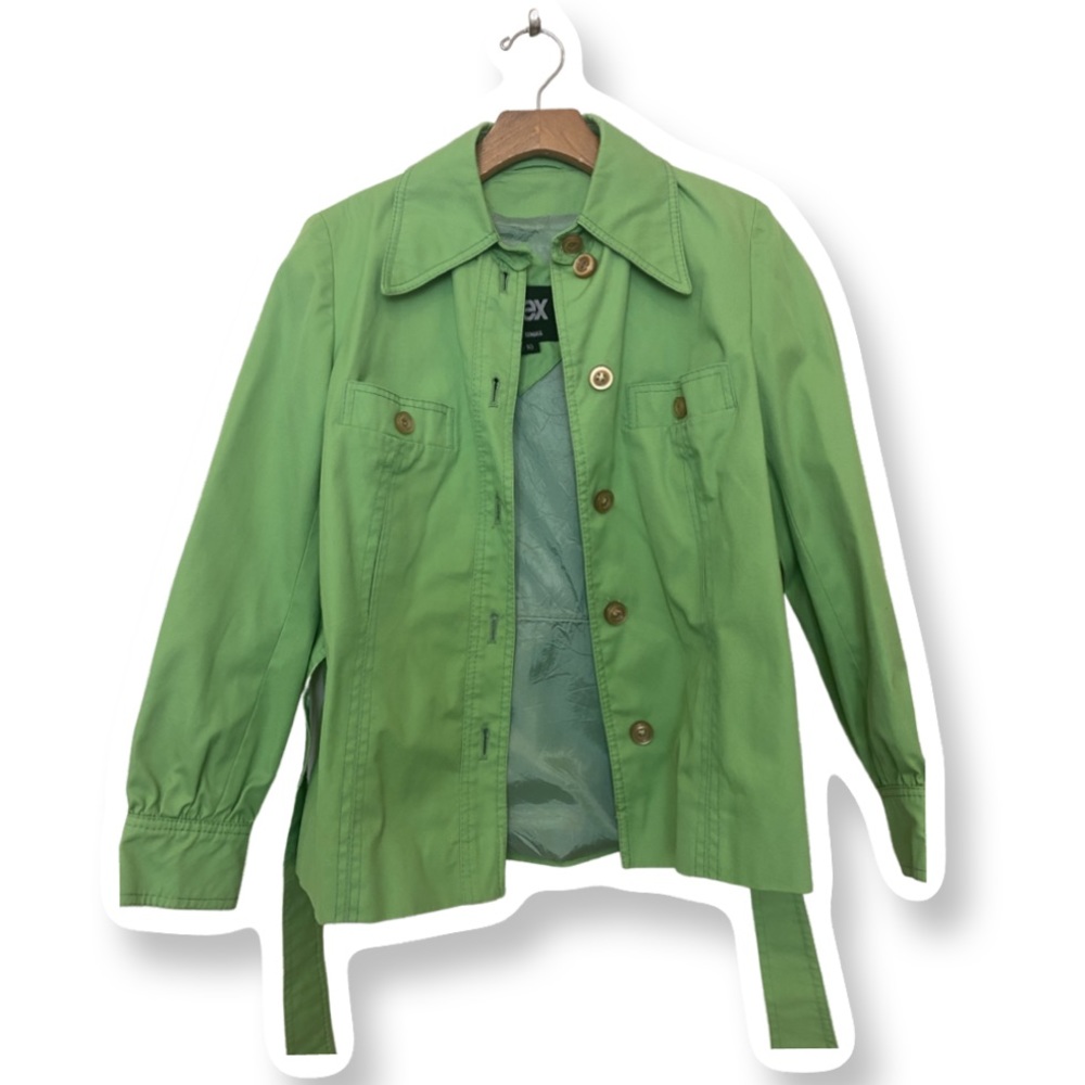 Bright green utex coat